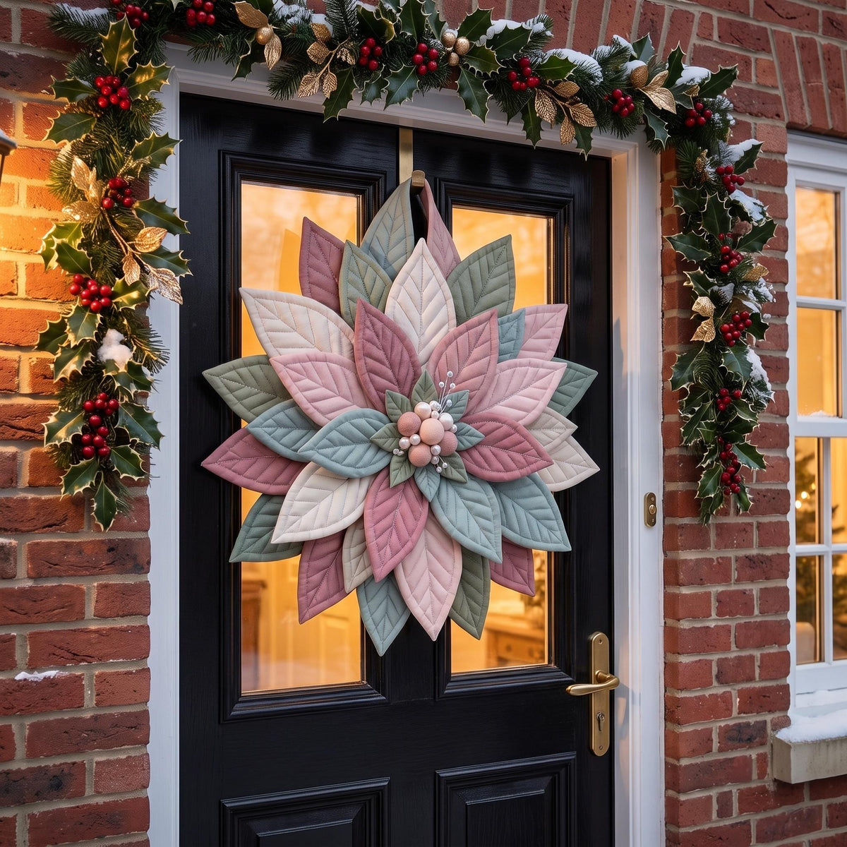 3D Poinsettia Wreath (28") โ PDF Sewing Pattern