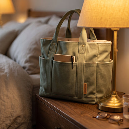 Multi-Pocket Canvas Tote Bag — PDF Sewing Pattern