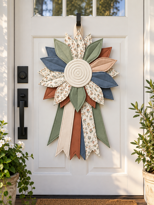 Floral Quilted Door Hanger — PDF Sewing Pattern