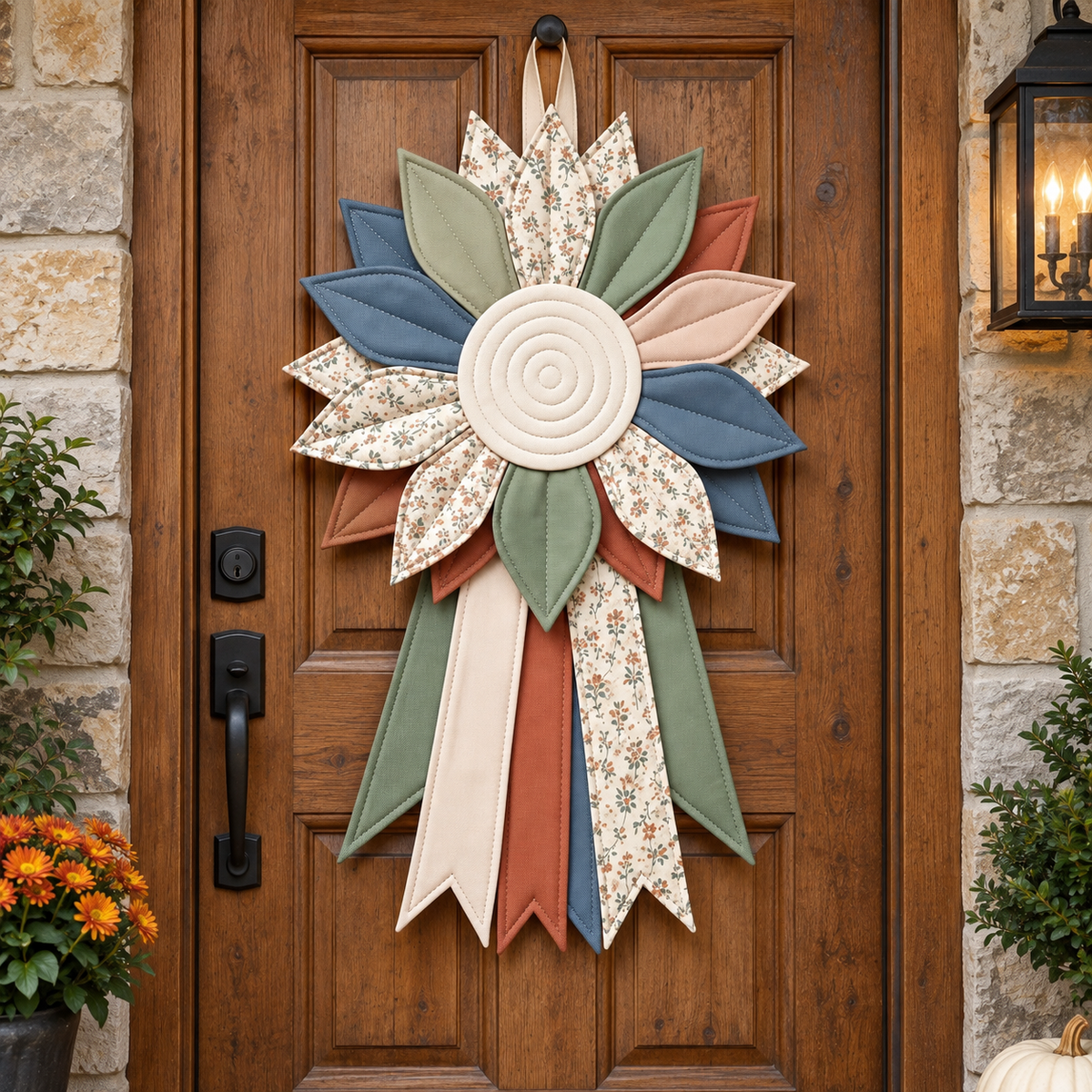 Floral Quilted Door Hanger — PDF Sewing Pattern