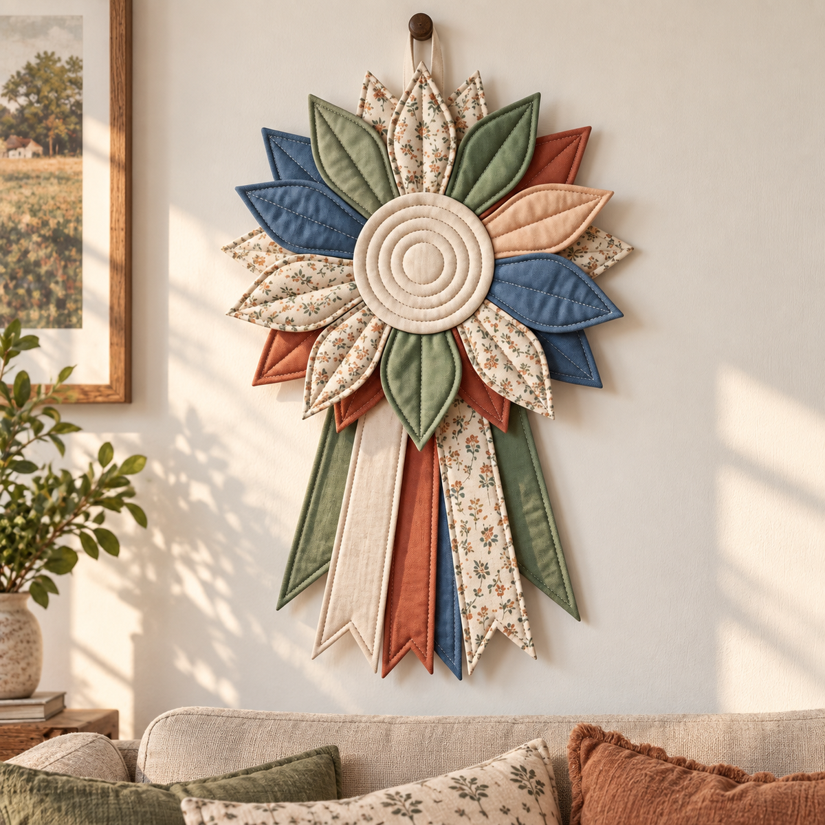 Floral Quilted Door Hanger — PDF Sewing Pattern