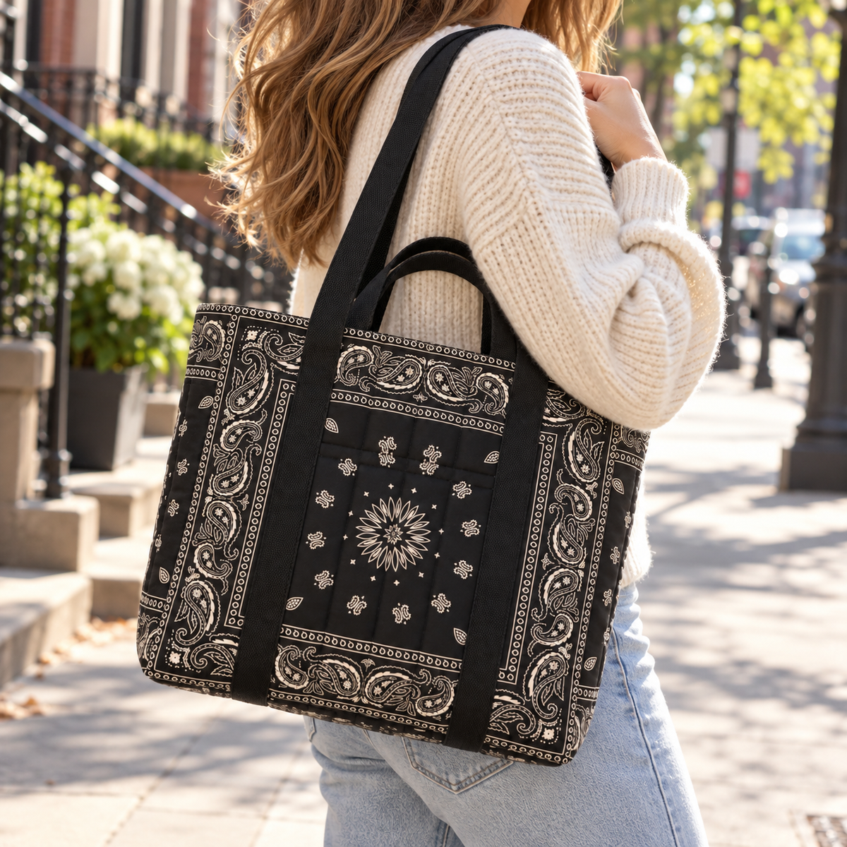 Quilted Gusset Tote Bag — PDF Sewing Pattern
