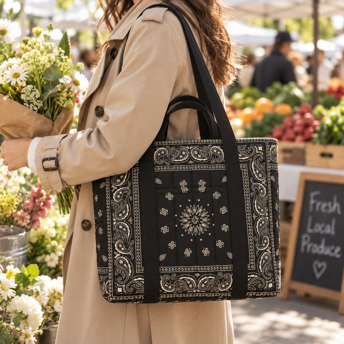 Quilted Gusset Tote Bag — PDF Sewing Pattern