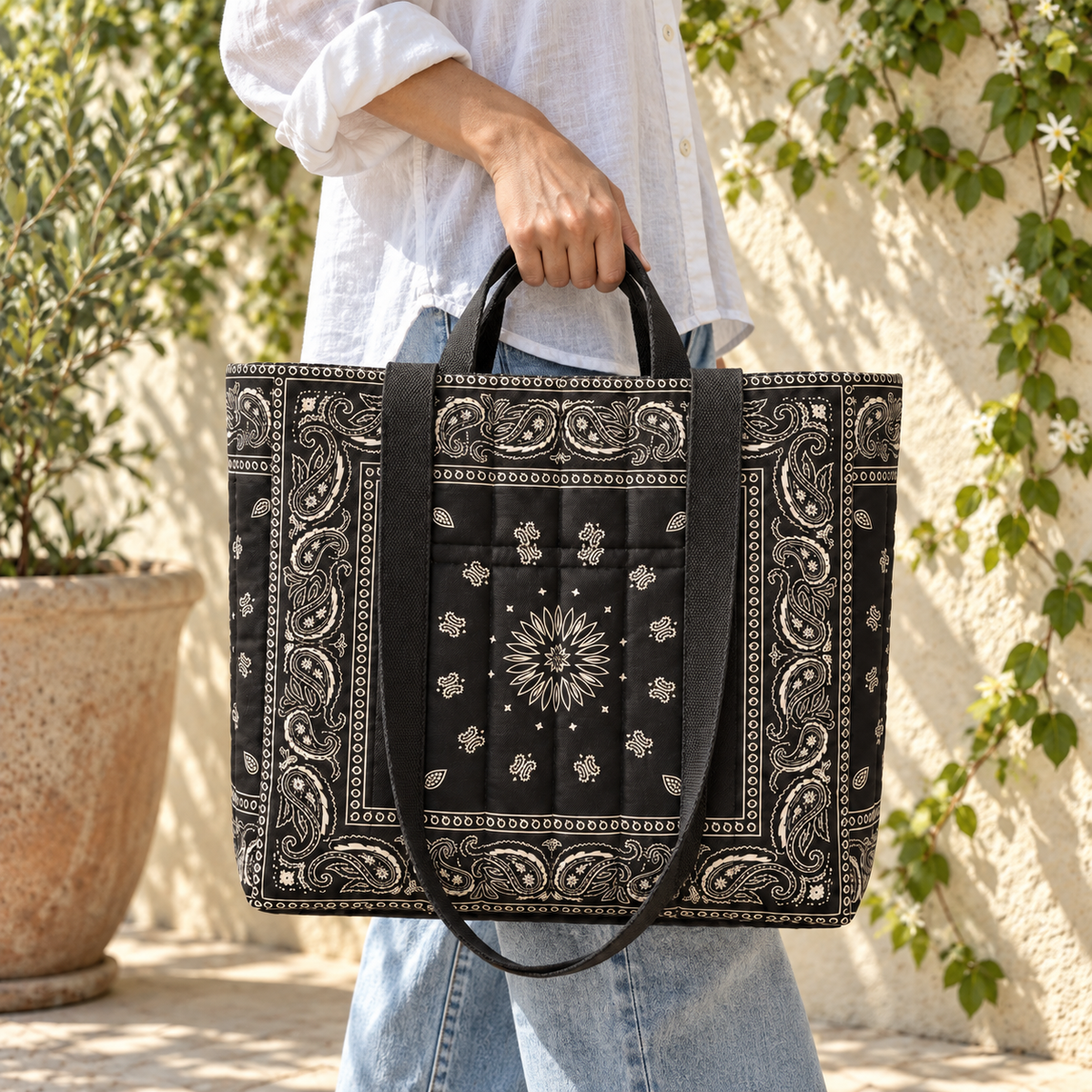 Quilted Gusset Tote Bag — PDF Sewing Pattern