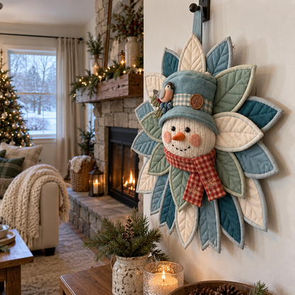 Snowman Petal Wreath Door Hanger — PDF Sewing Pattern