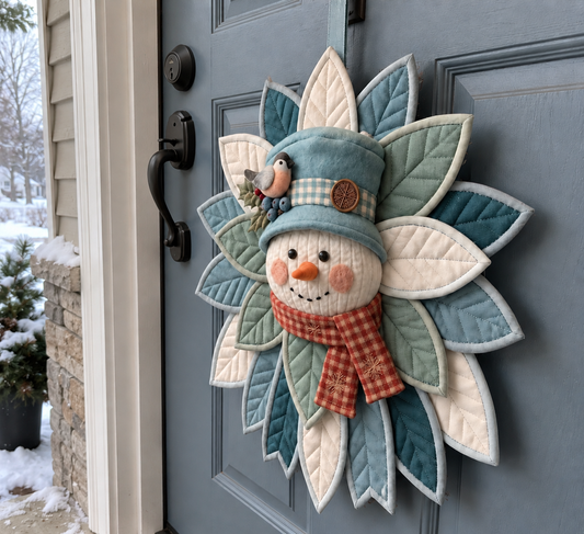 Snowman Petal Wreath Door Hanger — PDF Sewing Pattern