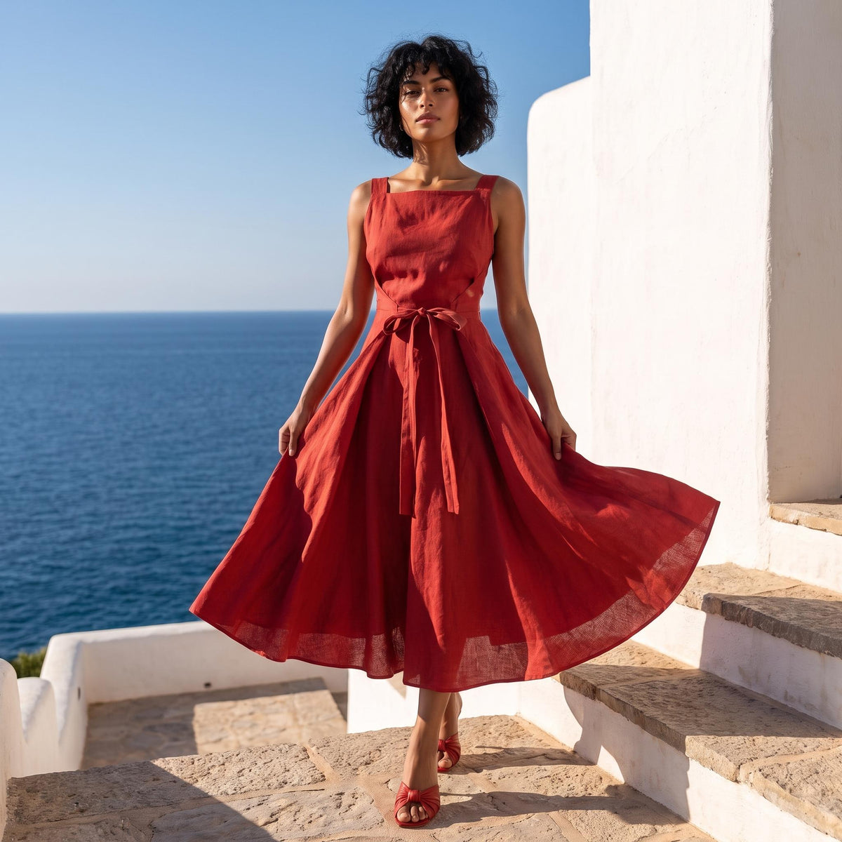 Aveline Cut-Out Midi Dress sewing pattern