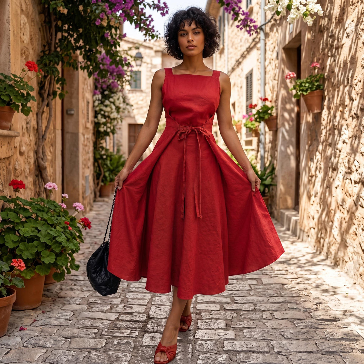 Aveline Cut-Out Midi Dress