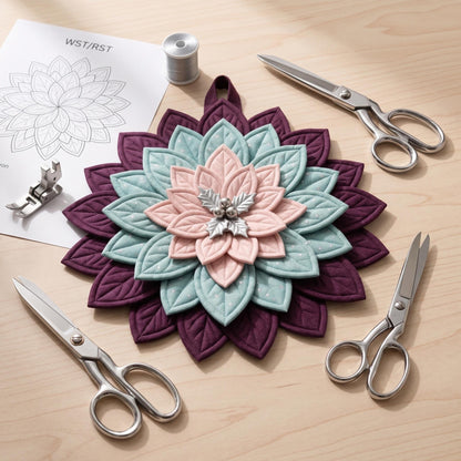 Folded Poinsettia Wreath