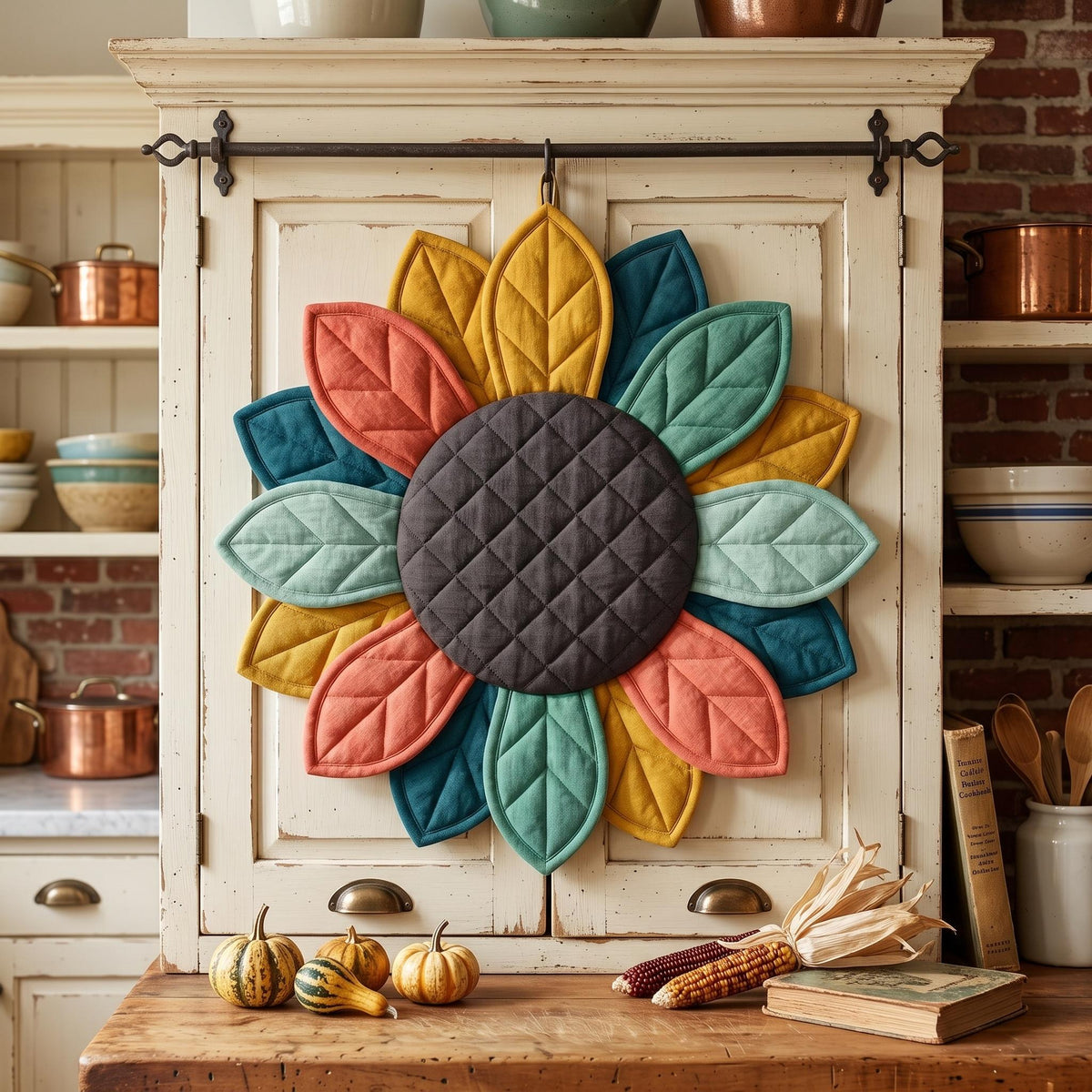 Quilted Sunflower Door Hanger