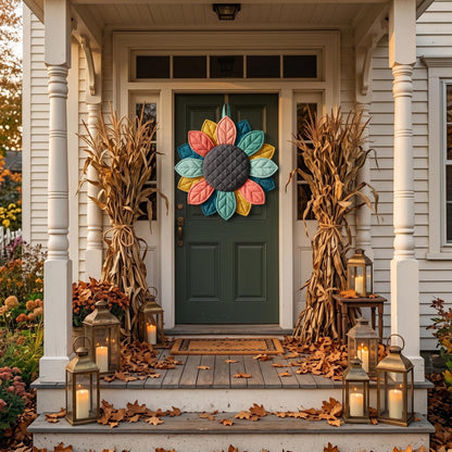 Quilted Sunflower Door Hanger