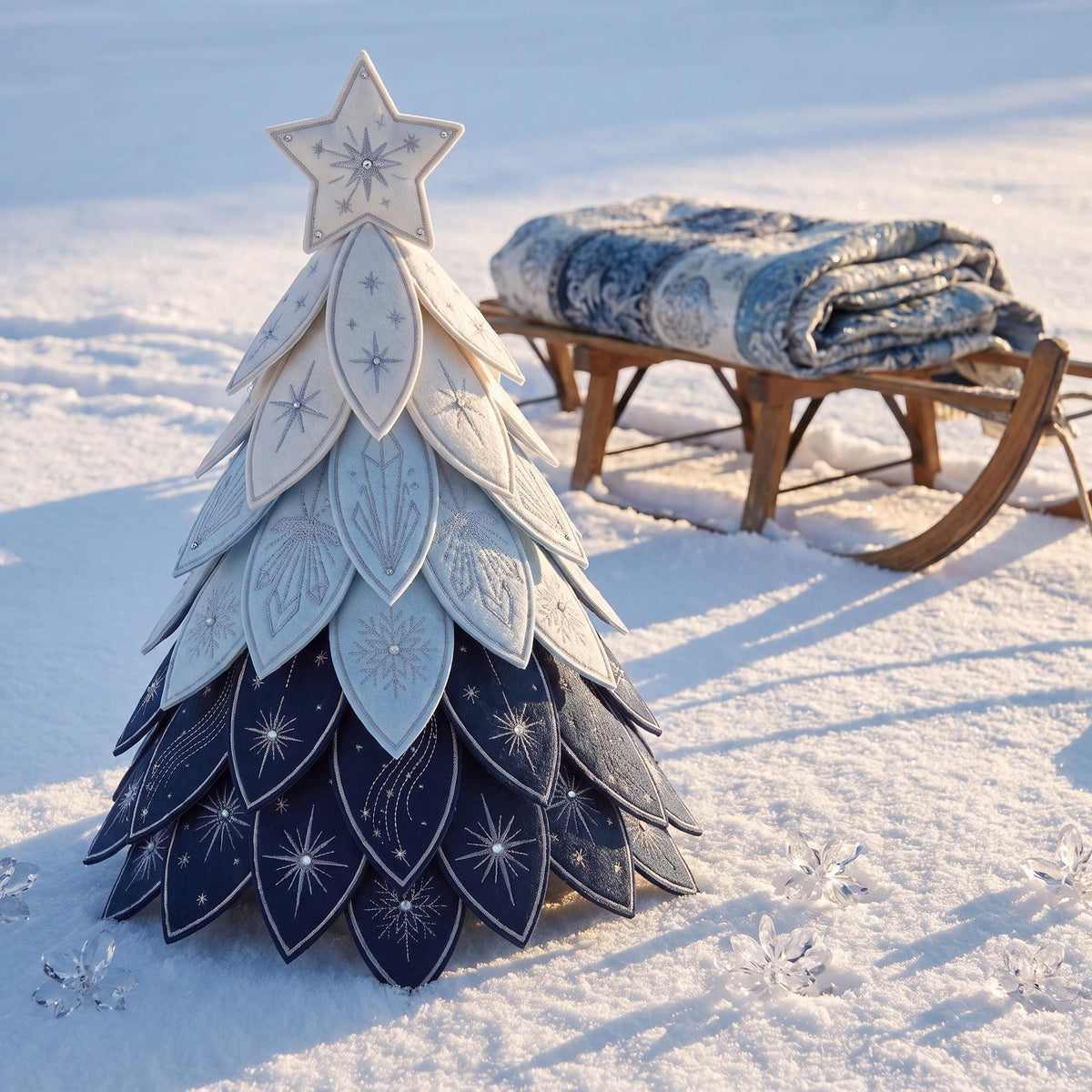 3D Quilted Fabric Christmas Tree
