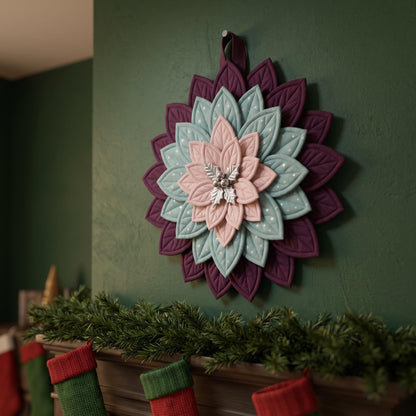 Folded Poinsettia Wreath