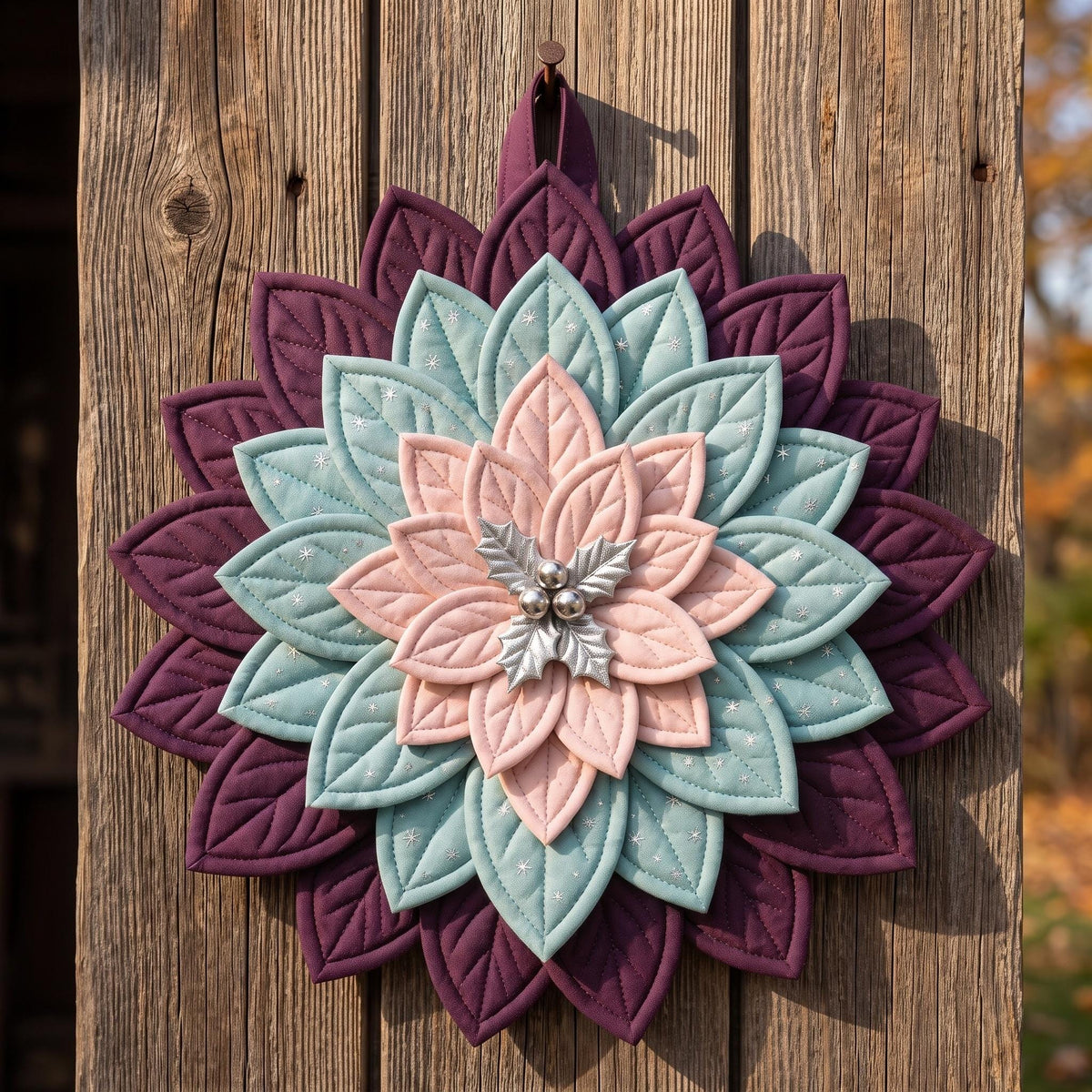 Folded Poinsettia Wreath