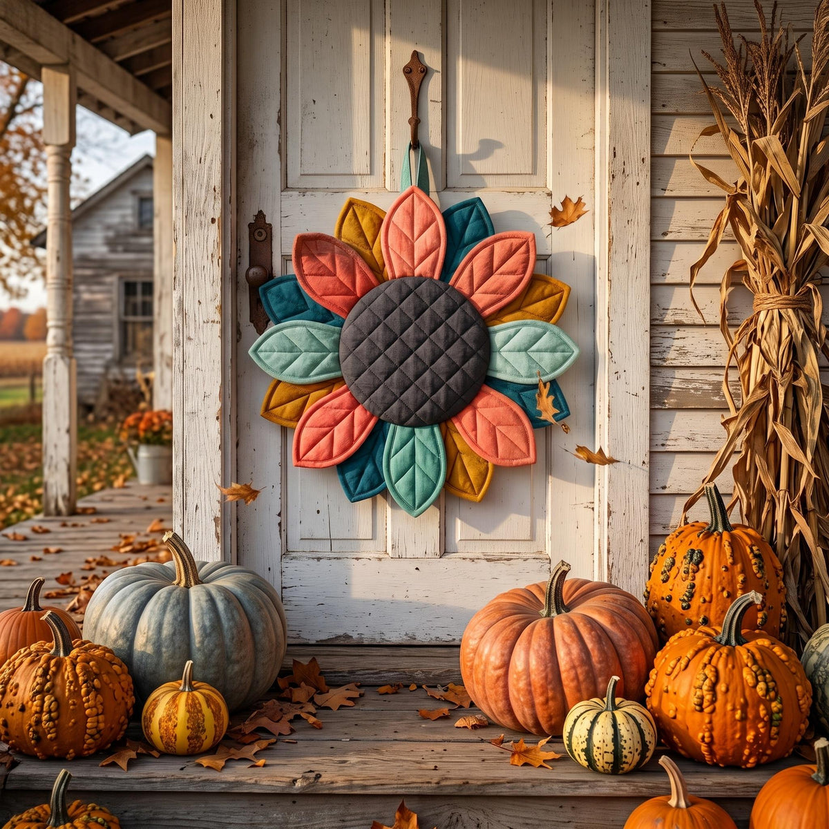 Quilted Sunflower Door Hanger