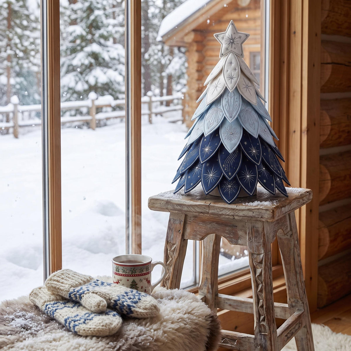 3D Quilted Fabric Christmas Tree