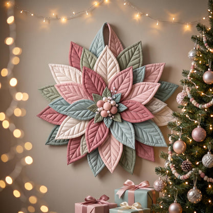 3D Poinsettia Wreath