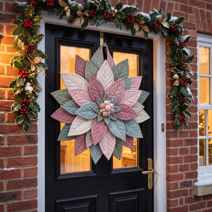 3D Poinsettia Wreath (28") — PDF Sewing Pattern