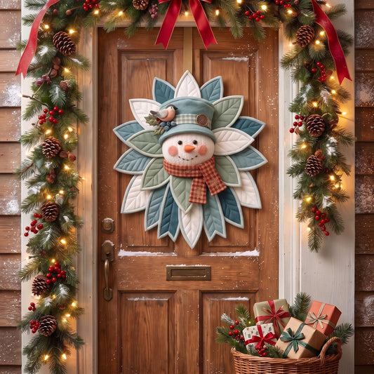 Quilted Snowman Door Hanger sewing pattern
