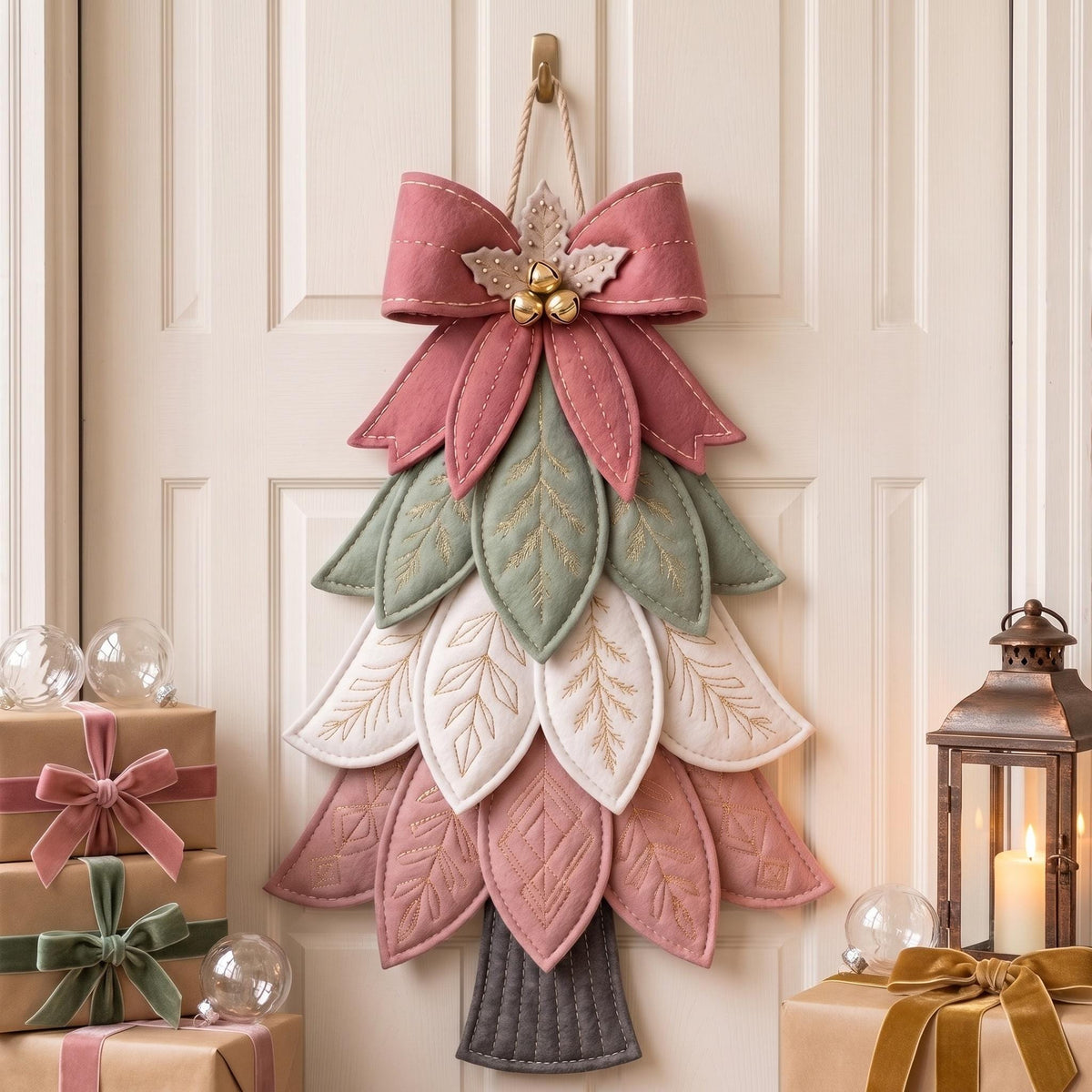 Layered Christmas Tree Door Hanger