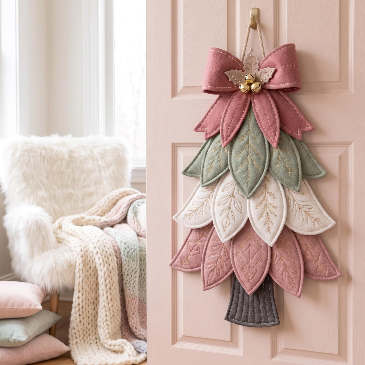 Layered Christmas Tree Door Hanger